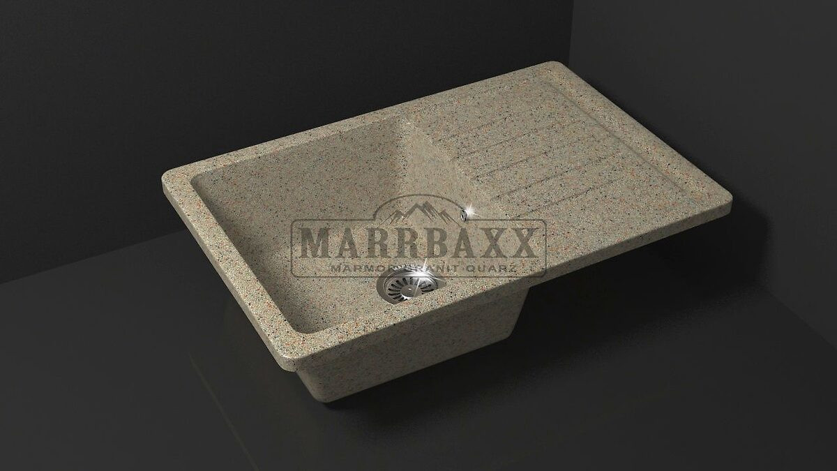 MARRBAXX — Мойка композит. MARRB.ЭНДИ Z16Q5 прямоугольная,песочный,740x490x210 без сифона фото 0