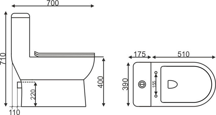 EvaGold — Монолит SM9601, тонкое сиденье ДП (с гофрой и подводкой) фото 5