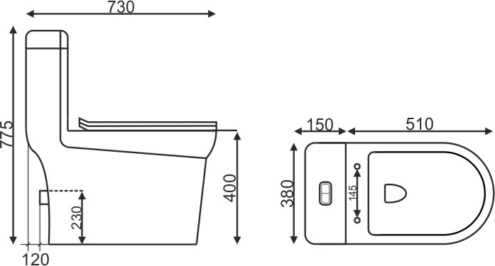 EvaGold — Монолит SM9610, тонкое сиденье ДП (с гофрой и подводкой) фото 6