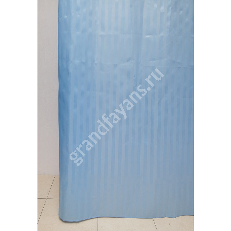 Delphinium — Т Штора для ванной полиэстер Жаккард голубая 180х200 фото 0