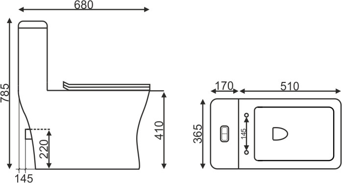 EvaGold — Монолит SM9608, тонкое сиденье ДП (с гофрой и подводкой) фото 11