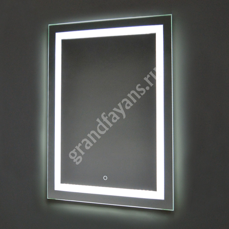 Серебряные зеркала — Зеркало Рига прямоугольное 600х800 (сенсорный выключатель, диммер) фото 0