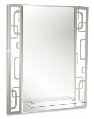 Серебряные зеркала — Зеркало Электра 540*680 (с полкой) к. Шарм фото 0