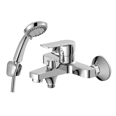 фото DR22036 Смеситель DECOROOM одноручный для ванны с коротким изливом, хром