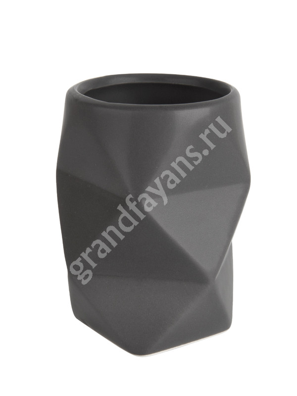 АкваЛиния — стакан д/зубн. щеток керамика Tetra графит B4505-2 фото 0