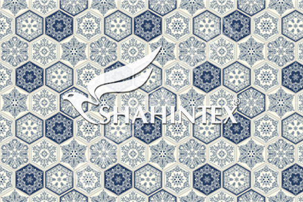 SHAHINTEX — Коврик SHAHINTEX SILK PHOTOPRINT (06) Мозаика синяя 60х98 фото 0