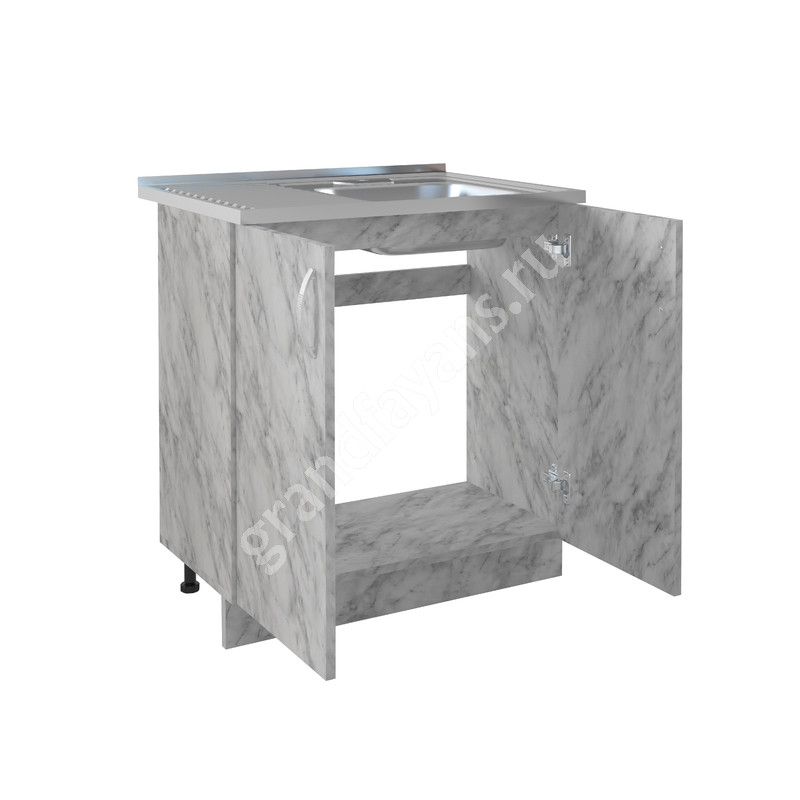 EvaGold — Стол под мойку - Белый мрамор (мойки 50*80, 60*80) фото 3
