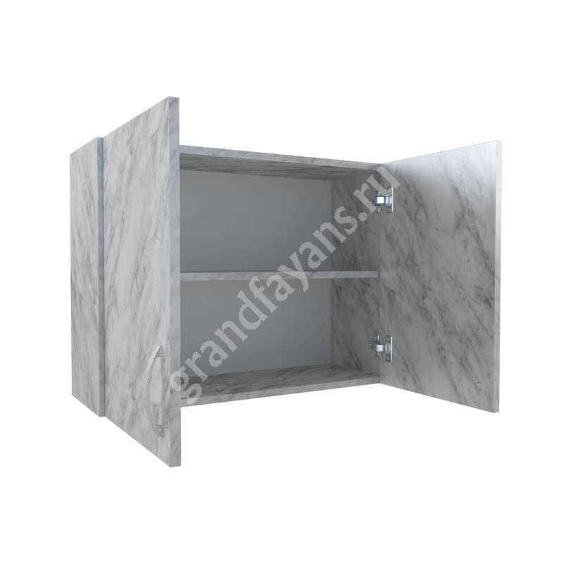EvaGold — Шкаф навесной  для посуды с полкой - белый мрамор фото 3