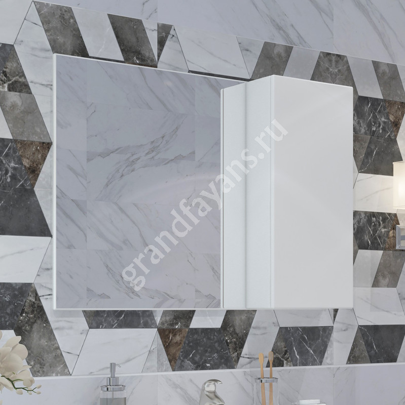 EvaGold — Шкаф-зеркало Ultra 85, белый фото 2