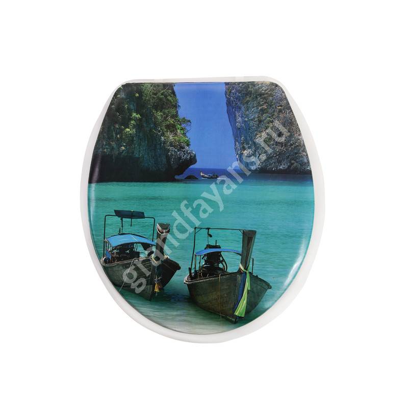 АкваЛиния — Мягкое сиденье для унитаза SK-06172 баунти * фото 0