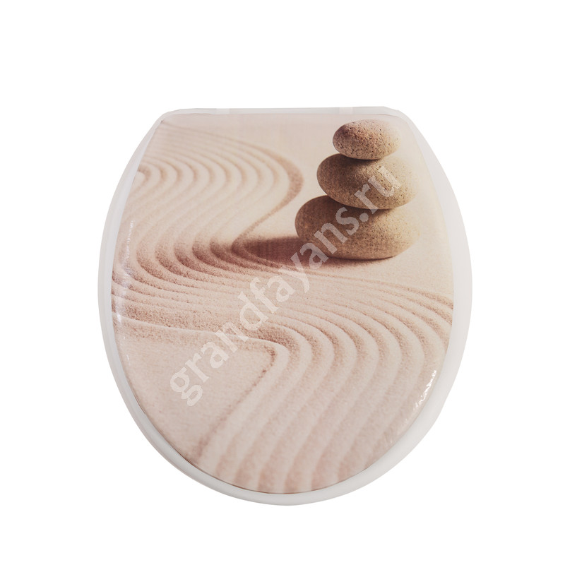 АкваЛиния — Мягкое сиденье для унитаза RY3056 песок * фото 0