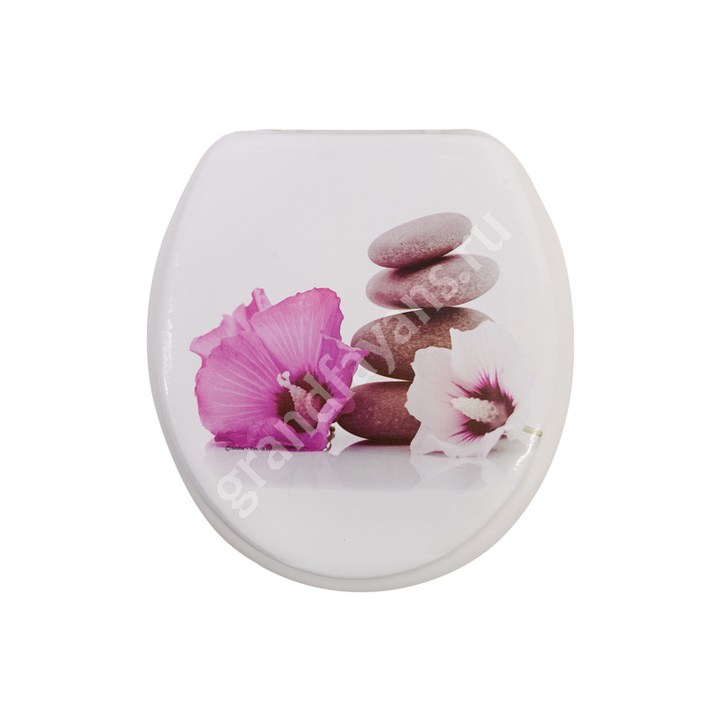 АкваЛиния — Мягкое сиденье для унитаза RY3052 орхидея * фото 0