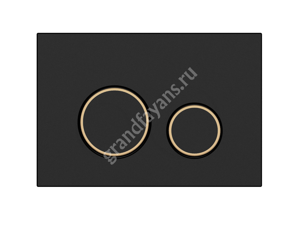 Cersanit — Кнопка: TWINS для LINK PRO/VECTOR/LINK пластик черный матовый с рамкой фото 0