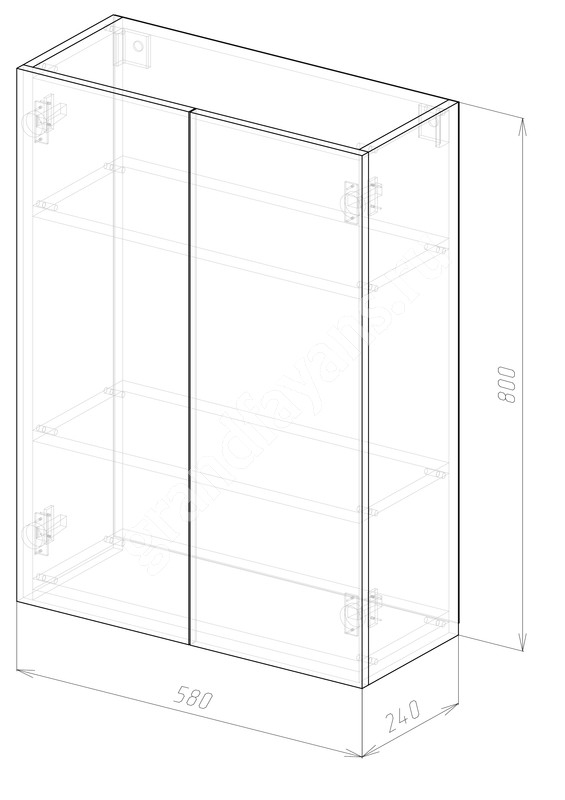 EvaGold — Шкаф навесной 60 белый глянец фото 3