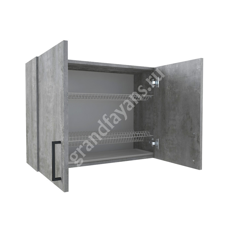 EvaGold — Шкаф навесной (для посуды) под сушку - Цемент светлый фото 1