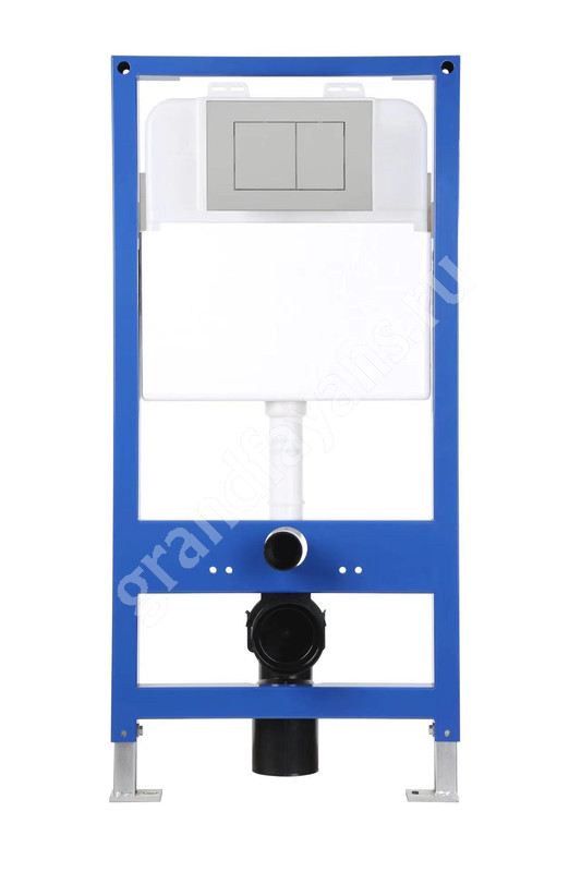 EvaGold — Инсталляция EvaGold 545-2 для подвесного унитаза кнопка пластик квадрат хром матовый фото 1