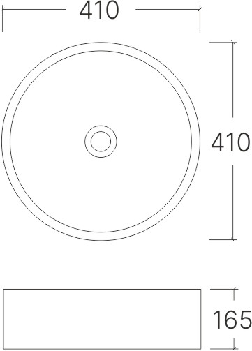 EvaGold — Умывальник накладной A091L круглый без перелива (410*410*165 мм) фото 4