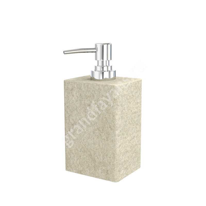 FORA — Дозатор для жидкого мыла настольный, STONE, NATURAL, полирезин фото 0
