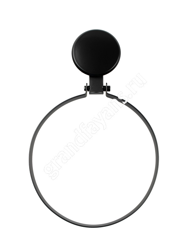 АкваЛиния — кольцо для полотенца металл черное на липучке W8002-13 фото 0