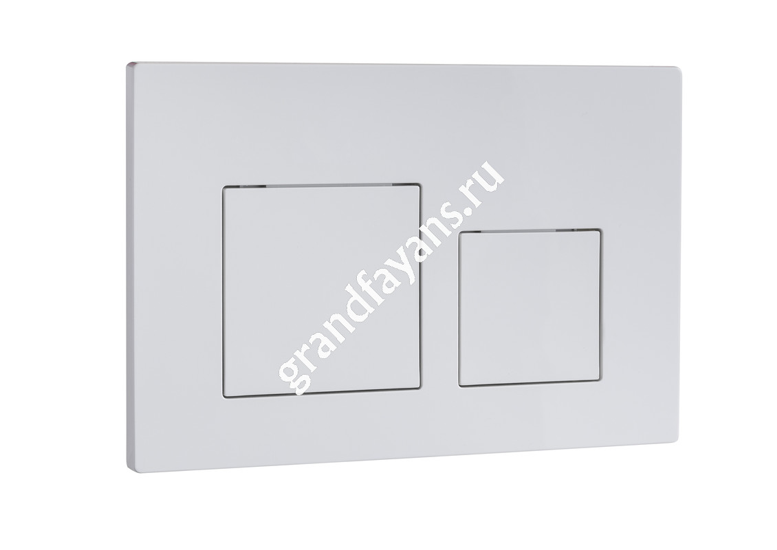 EvaGold — Кнопка смыва EvaGold 05, пластик квадрат белая для инсталляции EvaGold 400 и EvaGold 500 фото 0