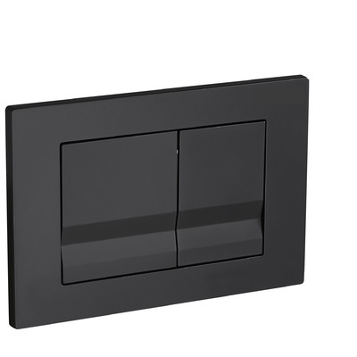 фото Кнопка смыва EvaGold 01, пластик квадрат черный матовый для инсталляции EvaGold 400 и EvaGold 500