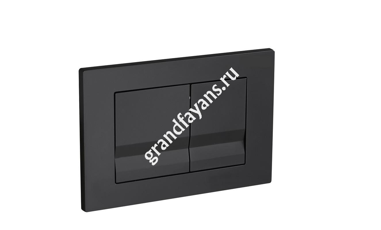 EvaGold — Кнопка смыва EvaGold 01, пластик квадрат черный матовый для инсталляции EvaGold 400 и EvaGold 500 фото 0