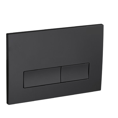 фото Кнопка смыва EvaGold 02, пластик прямоугольн черный матовый для инсталляции EvaGold400 и EvaGold500