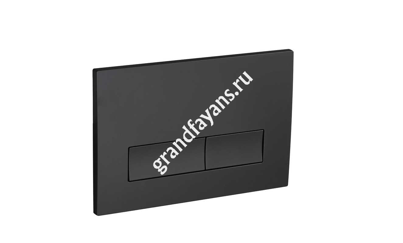 EvaGold — Кнопка смыва EvaGold 02, пластик прямоугольн черный матовый для инсталляции EvaGold400 и EvaGold500 фото 0