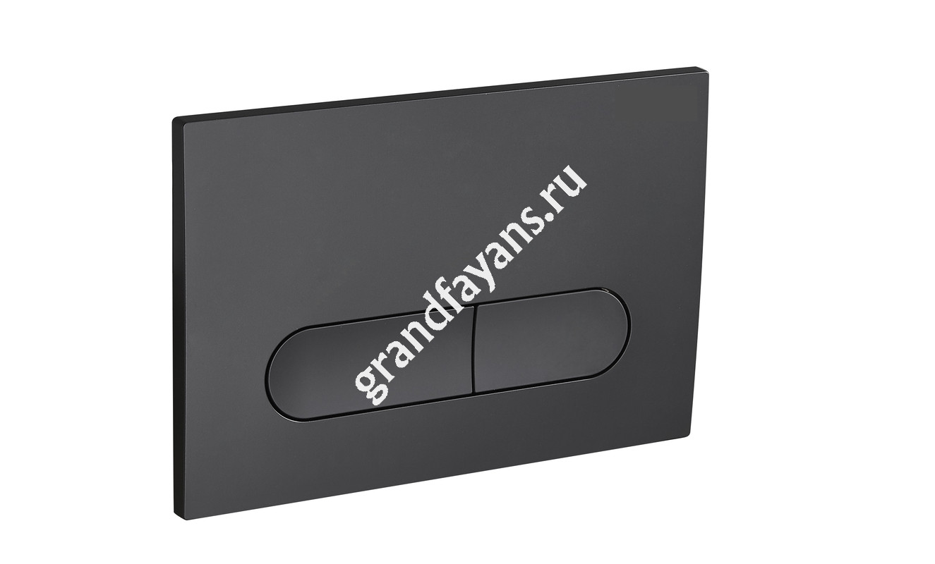 EvaGold — Кнопка смыва EvaGold 04, пластик овал черный матовый для инсталляции EvaGold 400 и EvaGold 500 фото 0