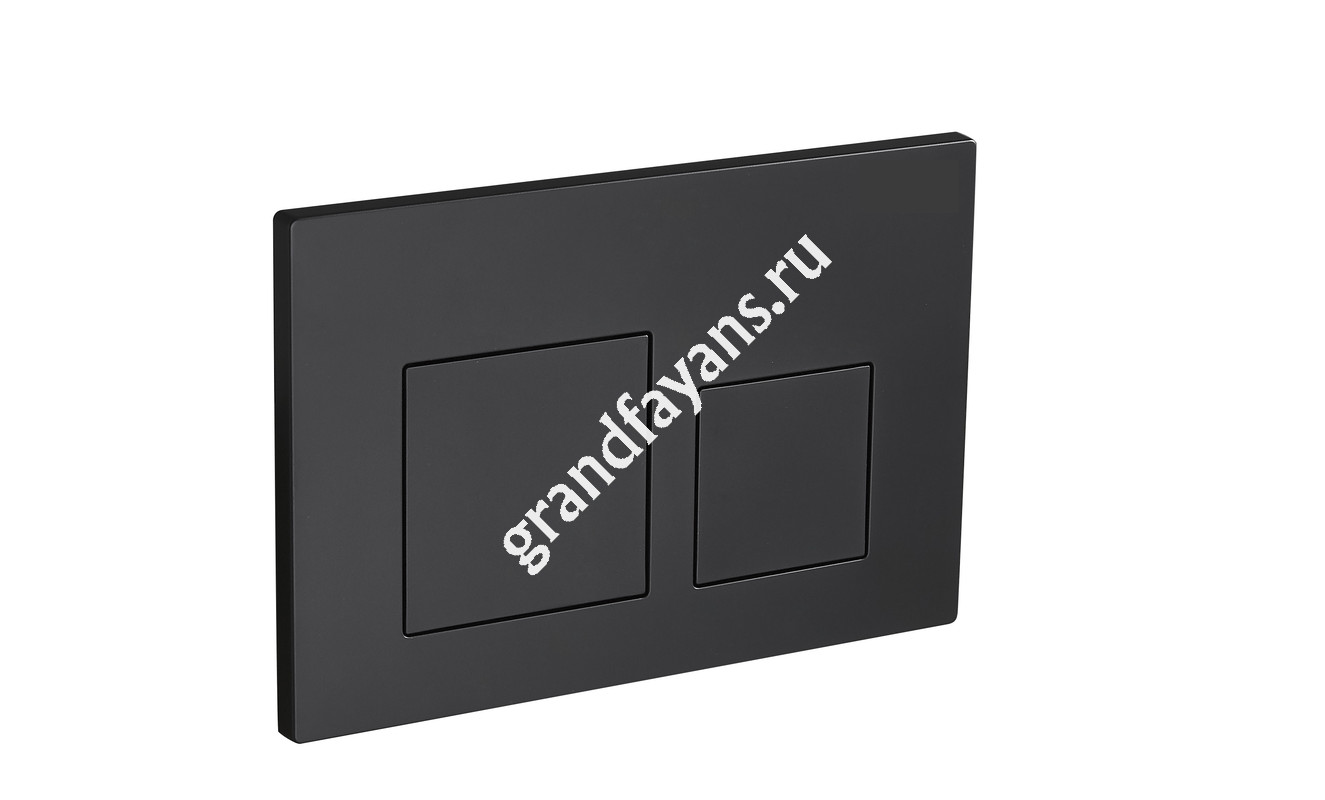 EvaGold — Кнопка смыва EvaGold 05, пластик квадрат черный матовый для инсталляции EvaGold 400 и EvaGold 500 фото 0