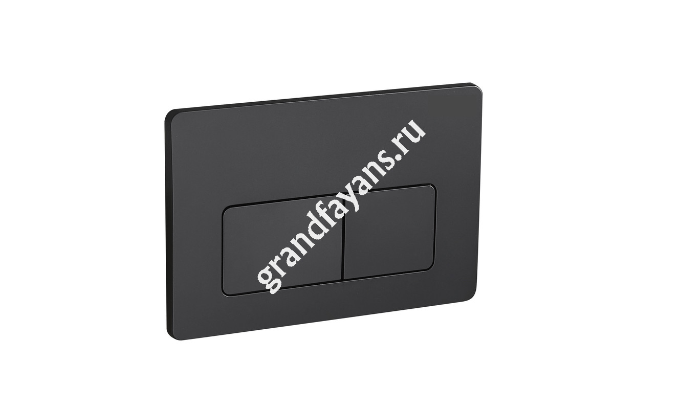 EvaGold — Кнопка смыва EvaGold 07, пластик прямоугольн черный матовый для инсталляции EvaGold 400 и EvaGold500 фото 0