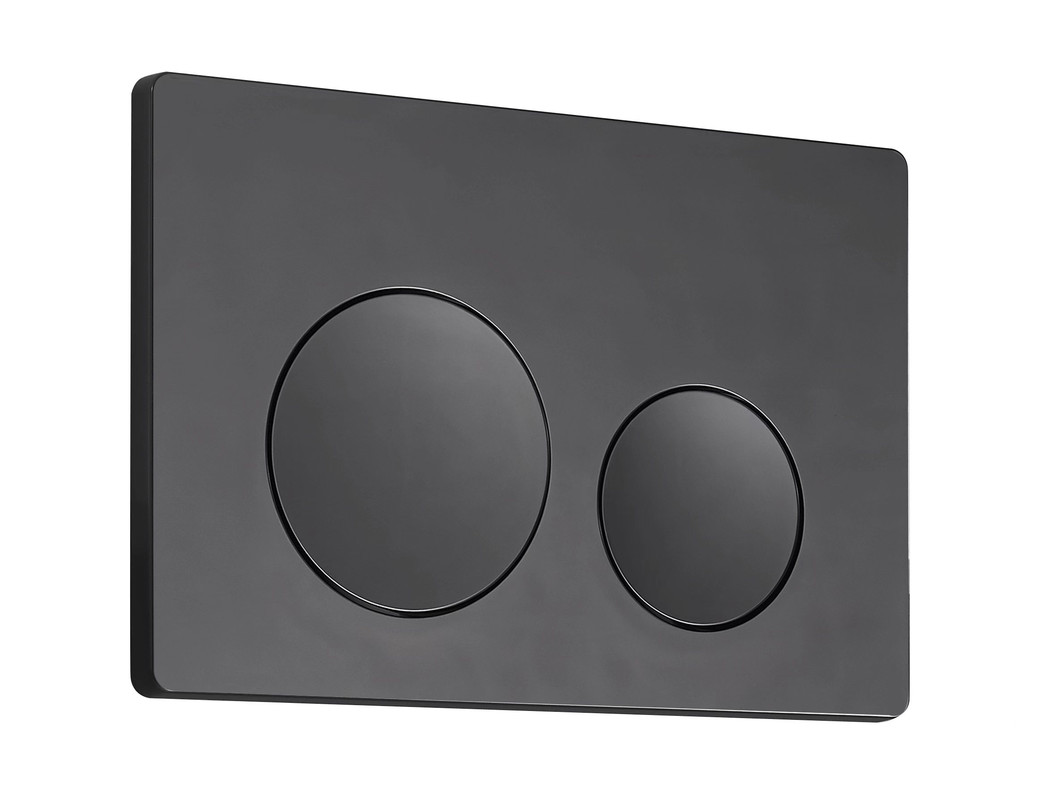 EvaGold — Кнопка смыва EvaGold 03, пластик круг серый матовый для инсталляции EvaGold 400 и EvaGold 500 фото 0