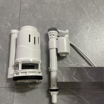 фото Арматура 2х кноп., ниж. подвод воды для унитаза-моноблока T1087- h=20,5