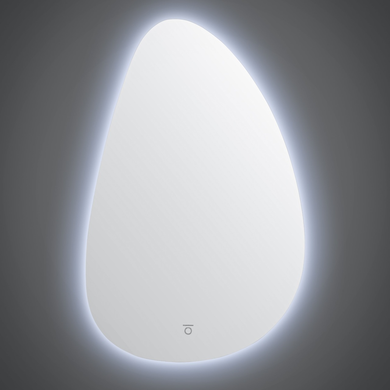 Зеркало Топаз 60х95 лайт криволинейное с LED подсветкой (2 варианта навеса)