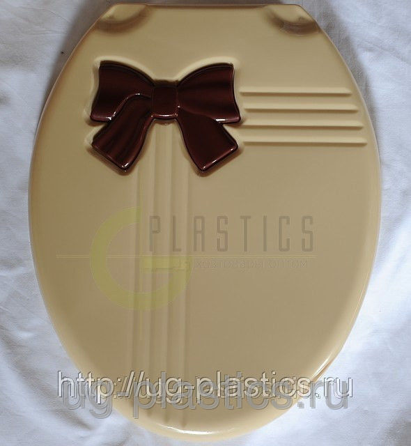 Сиденье КОМФОРТ Люкс бежевое/коричневый бант (10)