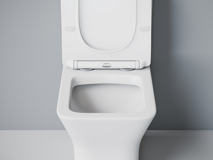 Унитаз-моноблок SM9608, сиденье тонкое ДП, арматура (с гофрой и подводкой)