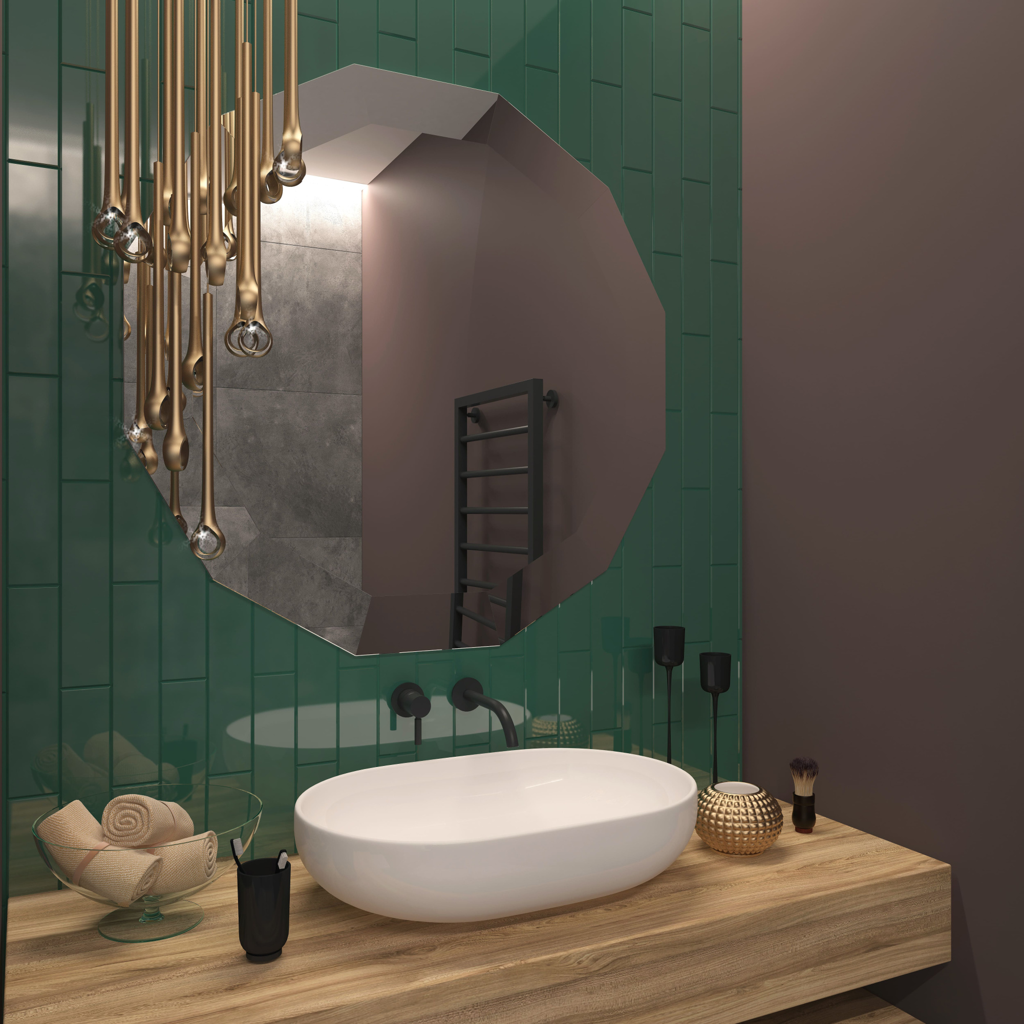 Умывальник накладной A257 овальный без перелива (600*400*140 мм)