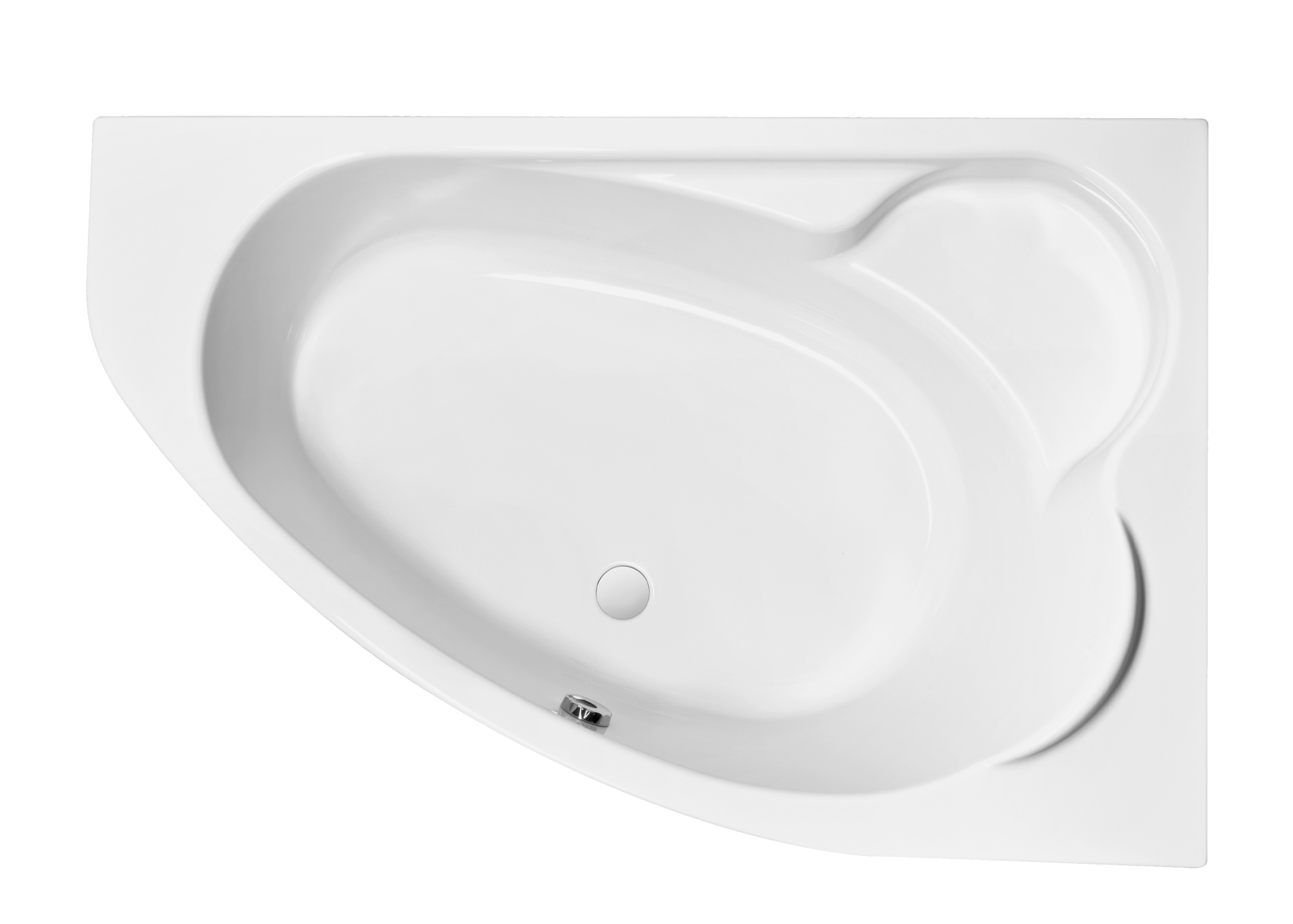 Ванна асимметр.: KALIOPE 170x110, правая, без ножек, ультра белый, Сорт1