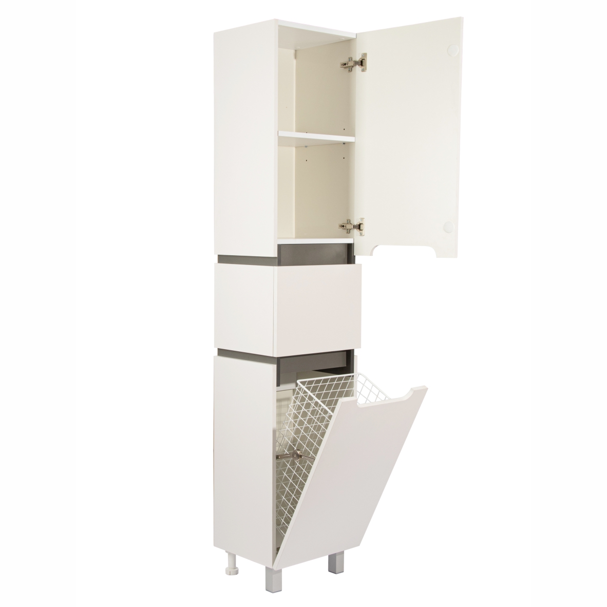 40 Пенал-шкаф "Vesta 40" №4 белый/графит Pur-клей