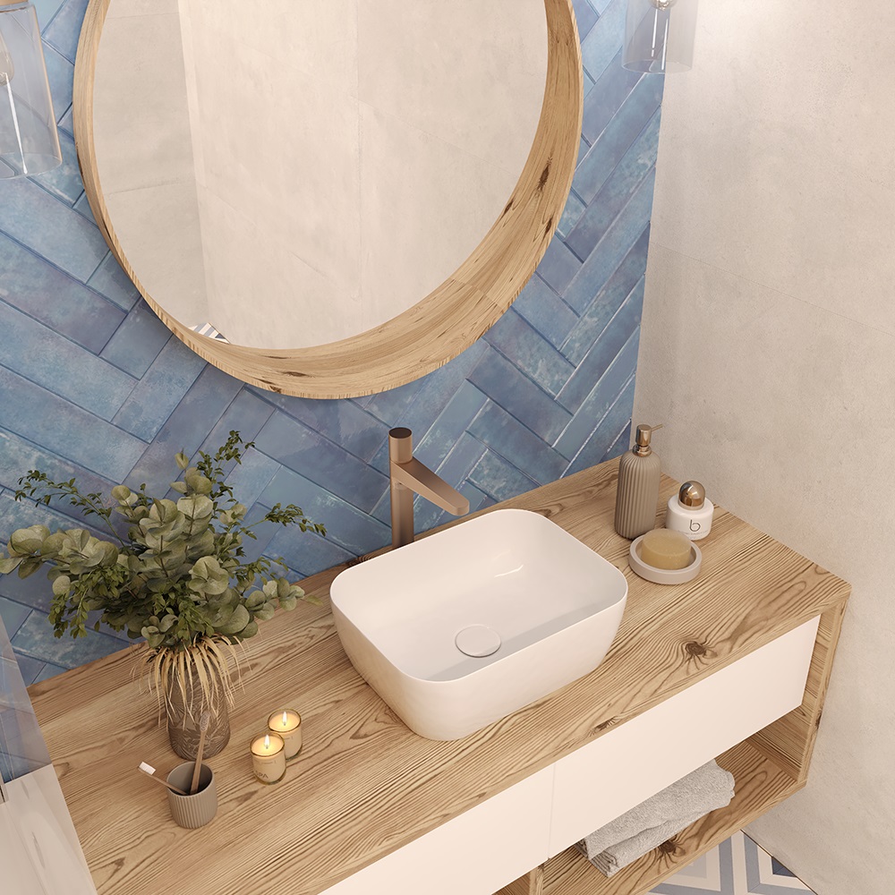 Умывальник накладной A408B прямоугольник без перелива (410*310*140 мм)