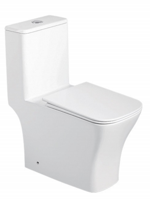 Унитаз-моноблок EG405 безободковый, сиденье тонкое ПП, арматура