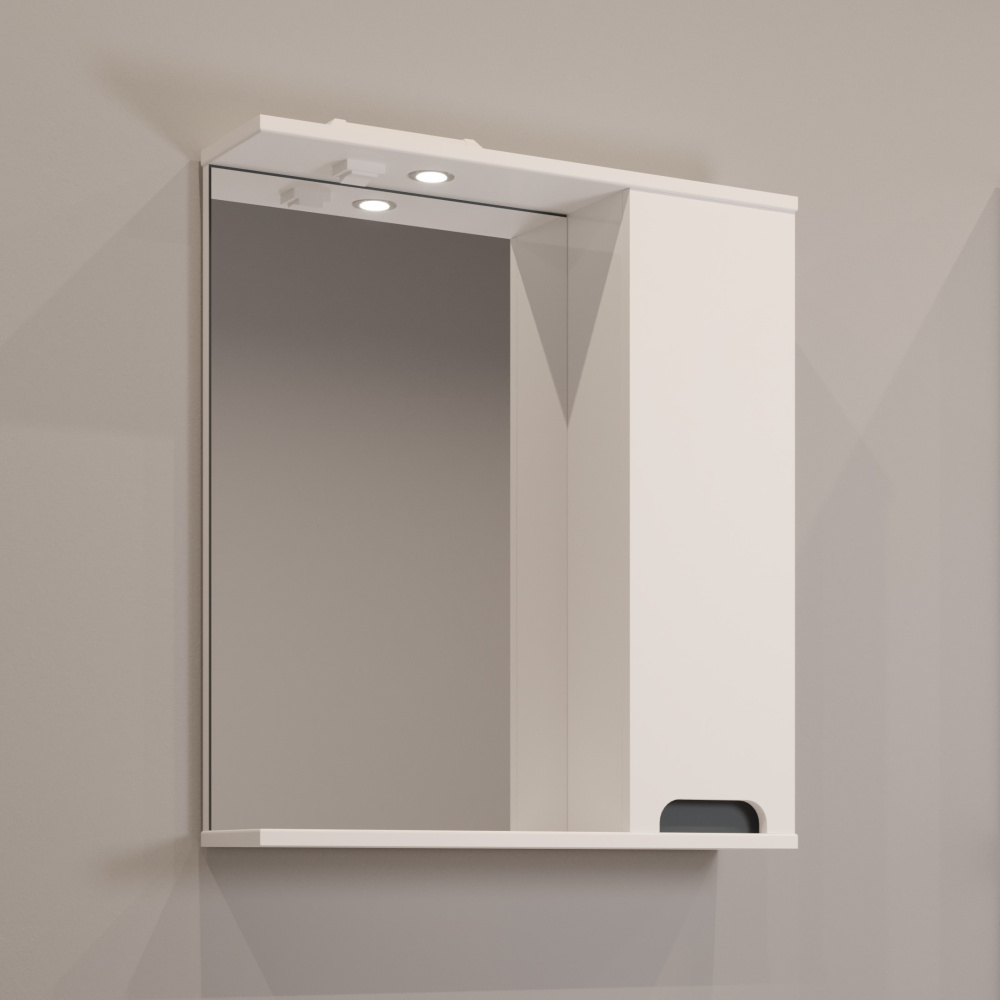 60 Зеркало-шкаф "Vesta 60" №4 белый/графит Pur-клей