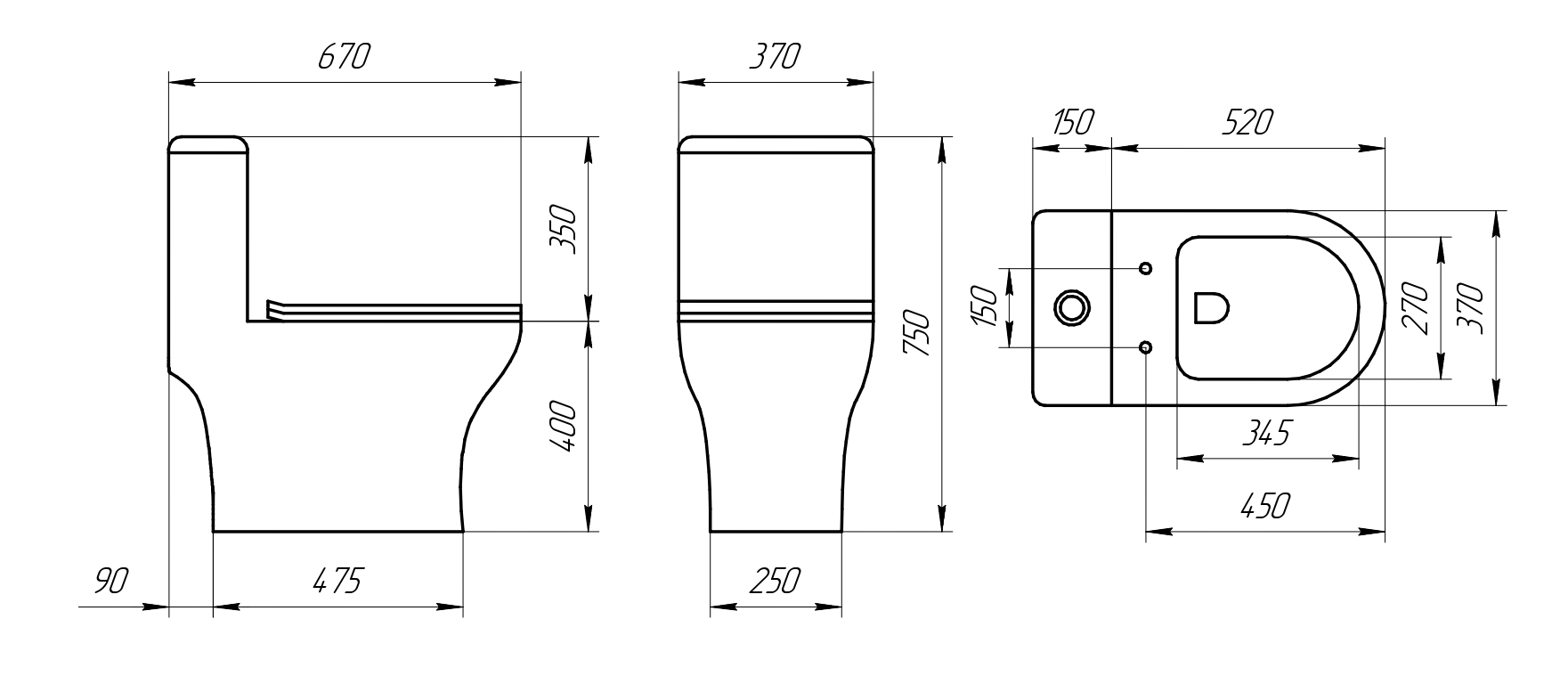 Унитаз-моноблок SM9618T безободковый круговой смыв, сиденье тонкое ДП, арматура (с гофрой и подводкой)