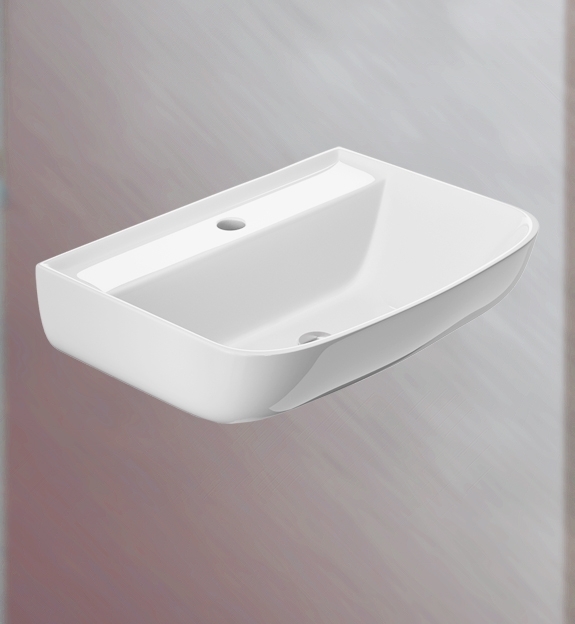 Умывальник "Рио" 550*410 (Белый, с отверстием под смеситель) под кронштейн и пьедестал