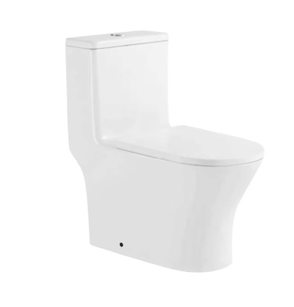 Унитаз-моноблок EG408T безободковый круговой смыв, сиденье тонкое ДП, арматура (с гофрой и подводкой)