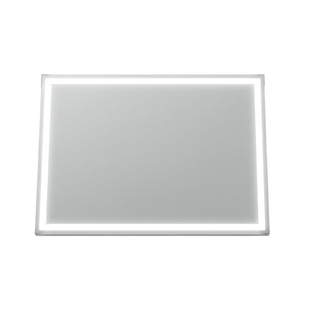 Зеркало Легато 100x80 лайт прямоугольное с LED подсветкой (2 варианта навеса)