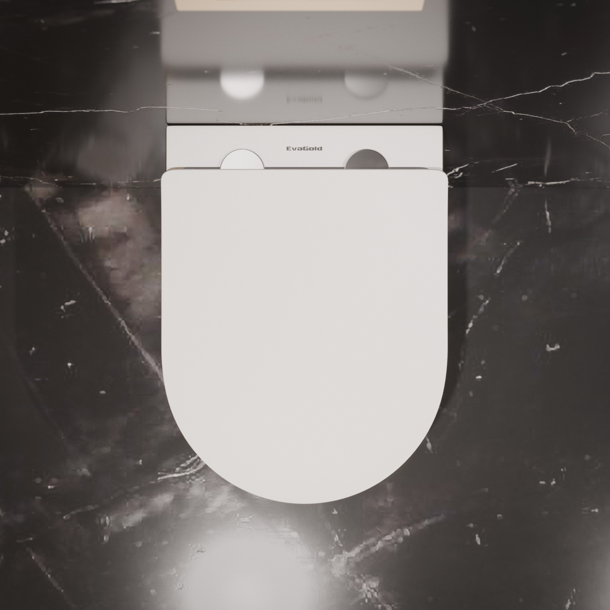 Унитаз подвесной K703G золотой безободковый, сиденье тонкое ДП, крепления