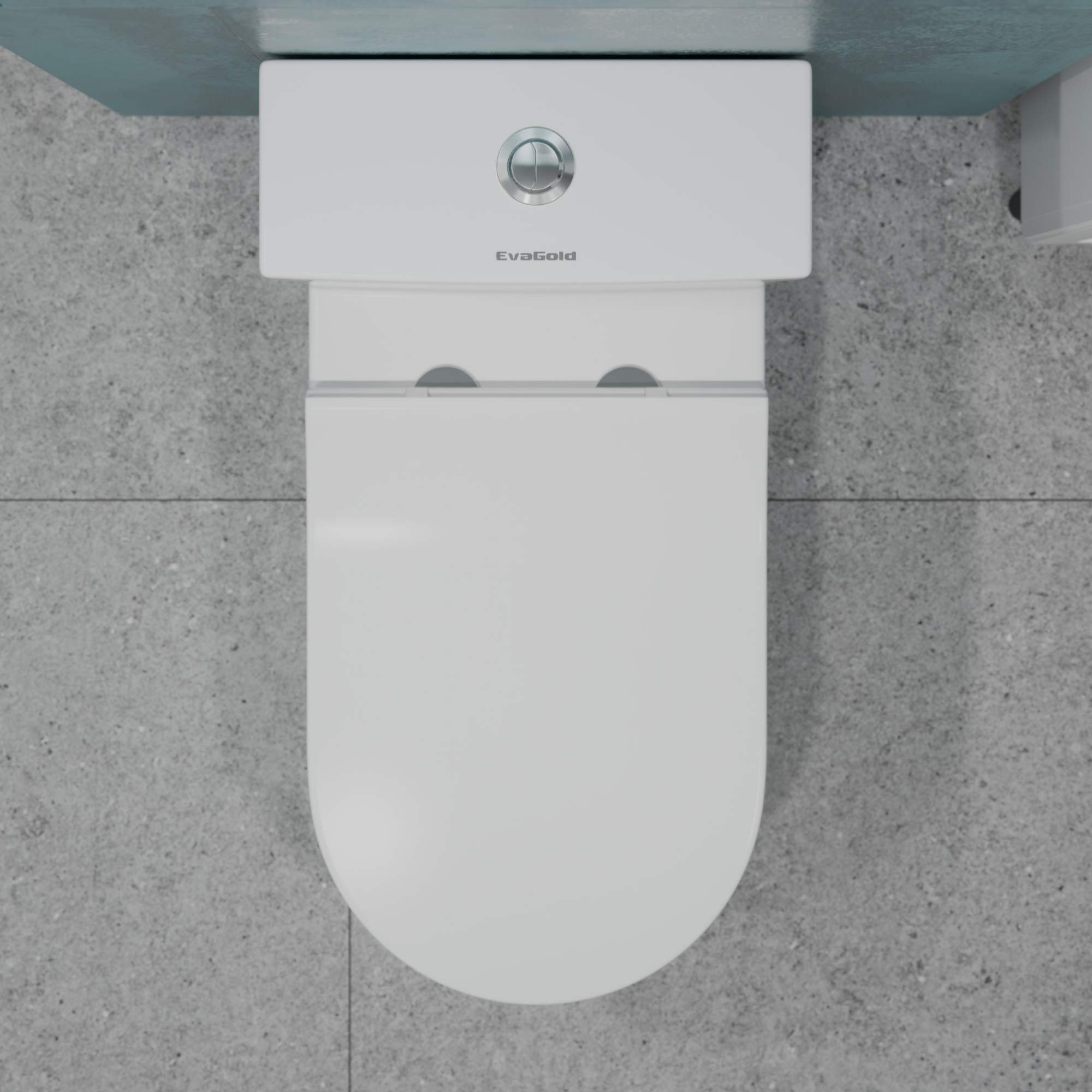 Унитаз-моноблок T1084 безободковый круговой смыв, сиденье тонкое ДП, арматура (с гофрой и подводкой)