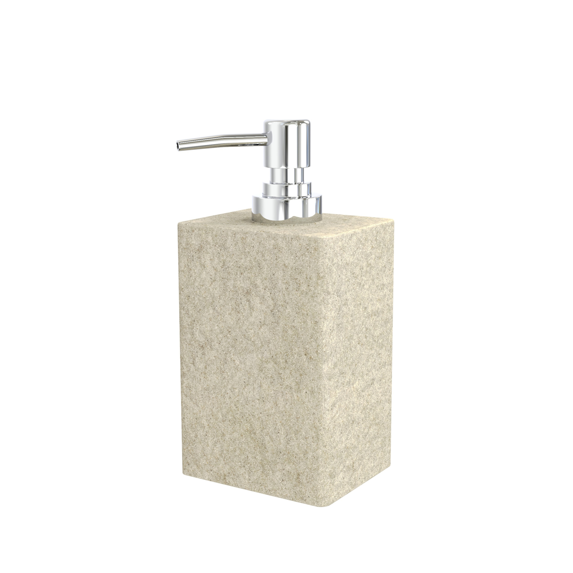 Дозатор для жидкого мыла настольный, STONE, NATURAL, полирезин