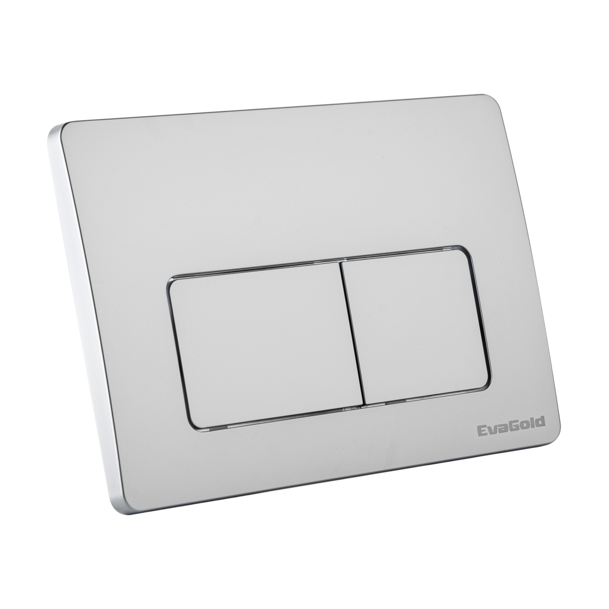 Кнопка смыва EvaGold 07, пластик прямоугольник хром матовый для инсталляции EvaGold 400 и EvaGold500